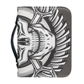 Cross Piston Mechanic Skull Print Leather Bible Cover