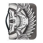 Cross Piston Mechanic Skull Print Leather Bible Cover