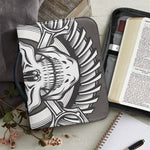 Cross Piston Mechanic Skull Print Leather Bible Cover