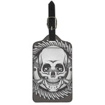Cross Piston Mechanic Skull Print Luggage Tag