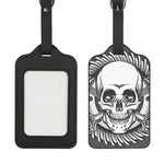 Cross Piston Mechanic Skull Print Luggage Tag