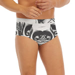 Cross Piston Mechanic Skull Print Men's Briefs