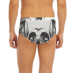 Cross Piston Mechanic Skull Print Men's Briefs
