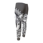 Cross Piston Mechanic Skull Print Men's Compression Pants