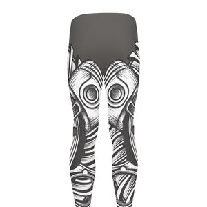 Cross Piston Mechanic Skull Print Men's leggings