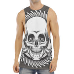 Cross Piston Mechanic Skull Print Men's Muscle Tank Top