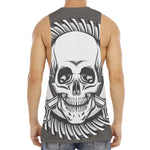 Cross Piston Mechanic Skull Print Men's Muscle Tank Top