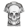 Cross Piston Mechanic Skull Print Men's Sports T-Shirt