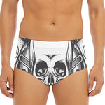 Cross Piston Mechanic Skull Print Men's Triangle Swim Briefs