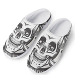 Cross Piston Mechanic Skull Print Mesh Casual Shoes