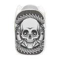 Cross Piston Mechanic Skull Print Mesh Laundry Hamper