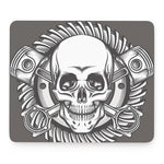 Cross Piston Mechanic Skull Print Mouse Pad