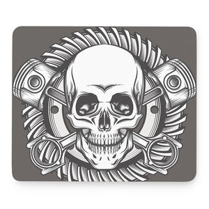 Cross Piston Mechanic Skull Print Mouse Pad