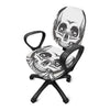 Cross Piston Mechanic Skull Print Office Chair Cover