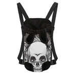 Cross Piston Mechanic Skull Print Pet Carrier Backpack