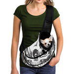 Cross Piston Mechanic Skull Print Pet Sling Carrier