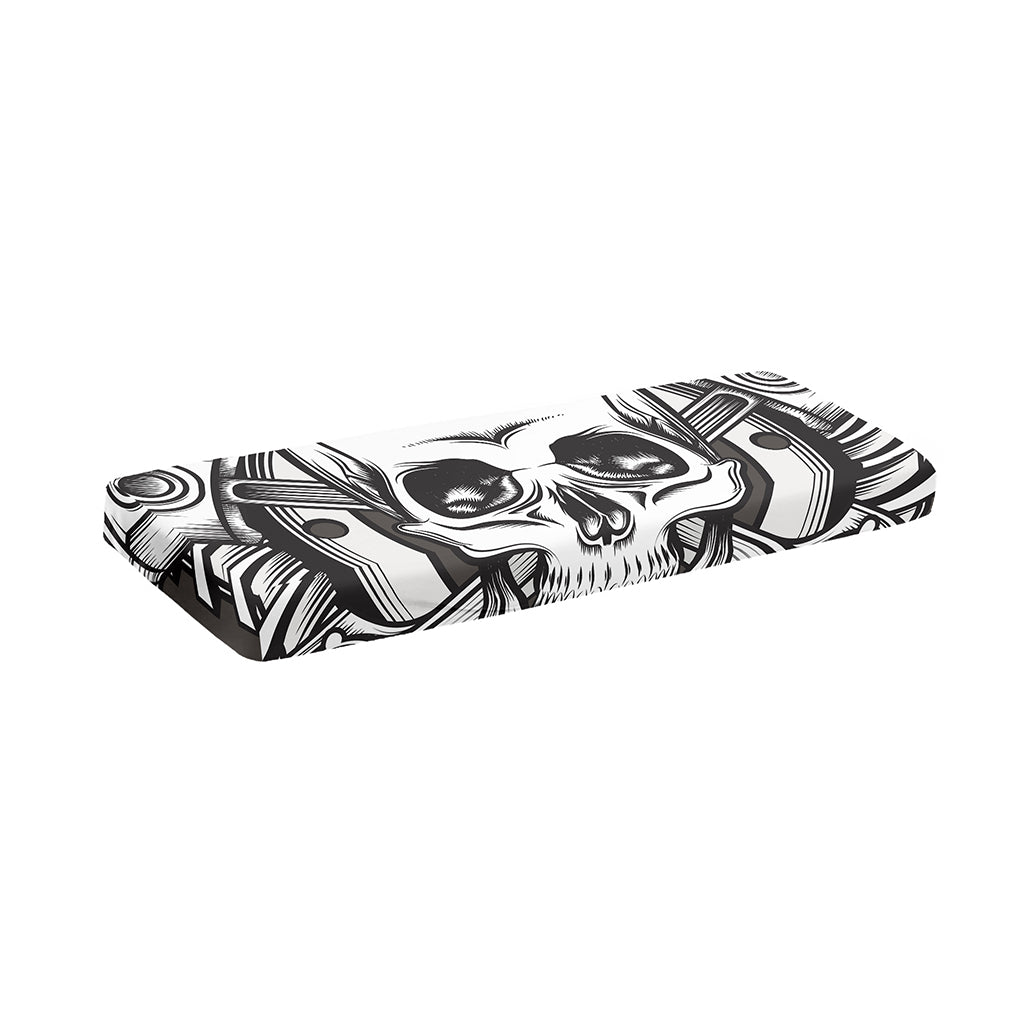 Cross Piston Mechanic Skull Print Piano Keyboard Cover