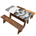 Cross Piston Mechanic Skull Print Picnic Table Cover