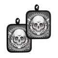 Cross Piston Mechanic Skull Print Pot Holders