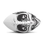 Cross Piston Mechanic Skull Print Rugby Ball