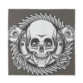 Cross Piston Mechanic Skull Print Silk Bandana