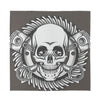 Cross Piston Mechanic Skull Print Silk Bandana