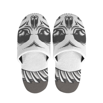 Cross Piston Mechanic Skull Print Slippers