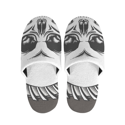 Cross Piston Mechanic Skull Print Slippers