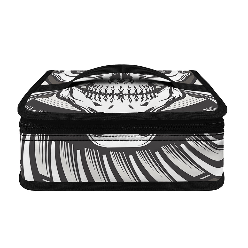 Cross Piston Mechanic Skull Print Small Lunch Bag