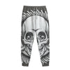 Cross Piston Mechanic Skull Print Sweatpants