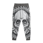 Cross Piston Mechanic Skull Print Sweatpants