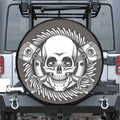 Cross Piston Mechanic Skull Print Tire Cover