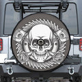 Cross Piston Mechanic Skull Print Tire Cover With Camera Hole