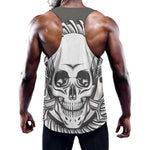 Cross Piston Mechanic Skull Print Training Tank Top