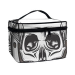 Cross Piston Mechanic Skull Print Travel Makeup Bag