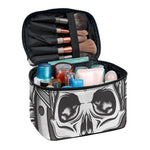 Cross Piston Mechanic Skull Print Travel Makeup Bag