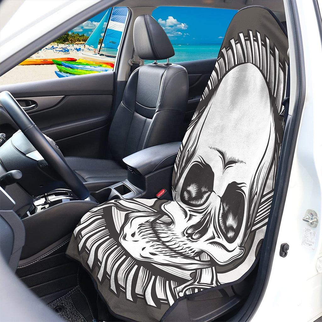Cross Piston Mechanic Skull Print Waterproof Car Seat Cover