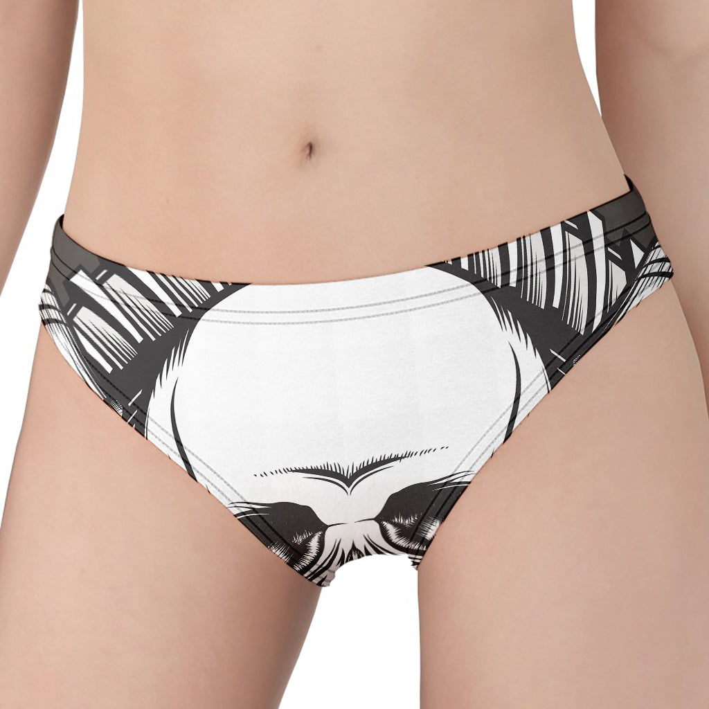 Cross Piston Mechanic Skull Print Women's Panties