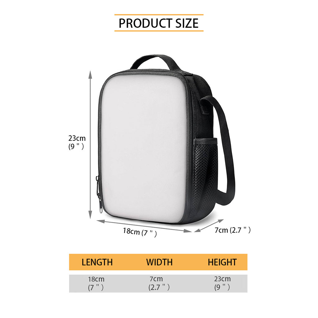 Red And Black Buffalo Plaid Print Crossbody Lunch Bag