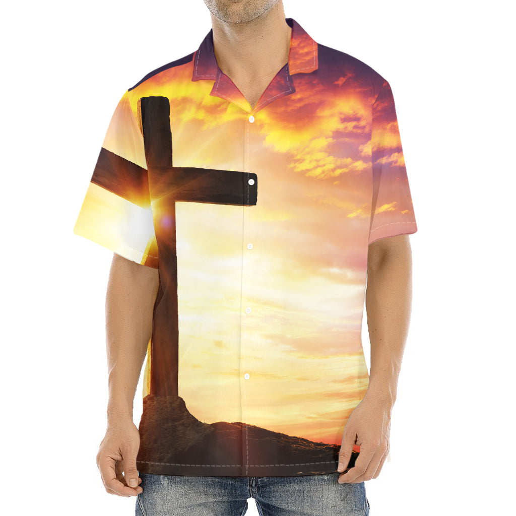 Crucifixion Of Jesus Christ Print Aloha Shirt