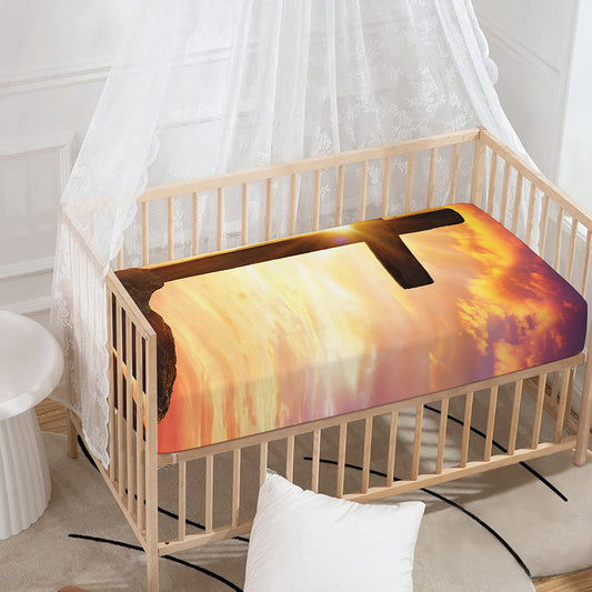 Crucifixion Of Jesus Christ Print Baby Crib Sheet