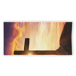 Crucifixion Of Jesus Christ Print Beach Towel