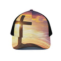 Crucifixion Of Jesus Christ Print Black Mesh Trucker Hat