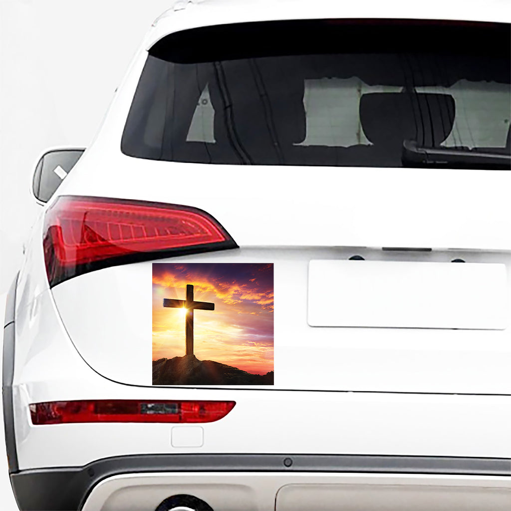 Crucifixion Of Jesus Christ Print Car Sticker