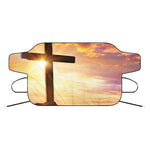 Crucifixion Of Jesus Christ Print Car Windshield Snow Cover