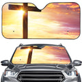 Crucifixion Of Jesus Christ Print Car Windshield Sun Shade