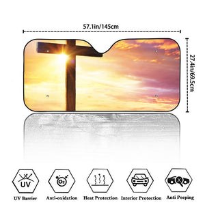 Crucifixion Of Jesus Christ Print Car Windshield Sun Shade