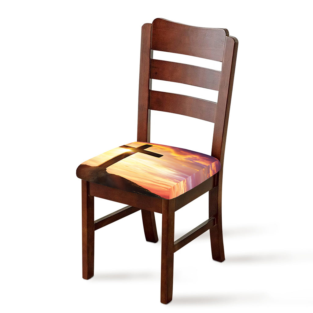 Crucifixion Of Jesus Christ Print Chair Cushion Cover