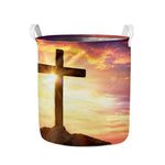 Crucifixion Of Jesus Christ Print Collapsible Laundry Basket