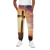 Crucifixion Of Jesus Christ Print Cotton Pants